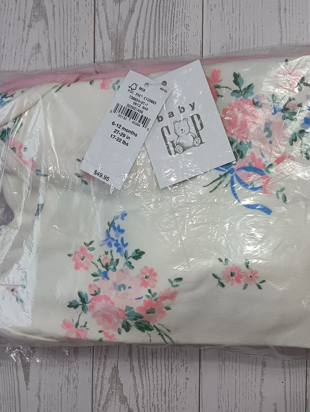 Baby Gap Girl's First Favorites 3-Pack Organic Cotton Bodysuit Sz 3-6 M, 12-18 M